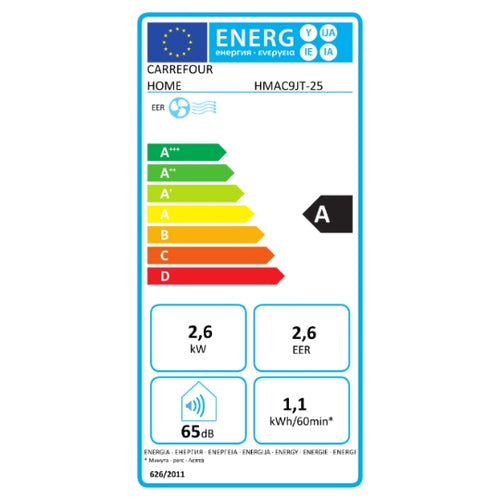 Climatiseur Mobile ClimaHome HMAC9JT-25 – 9000 BTU – Fabrication Française