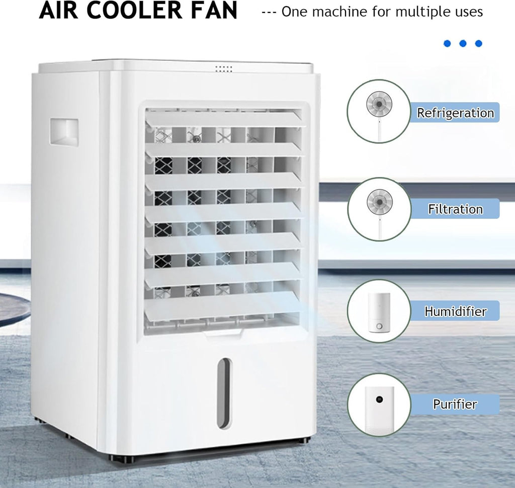 Rafraîchisseur d'Air Portable 4L – 3 Vitesses – Oscillation Grand Angle – Silencieux