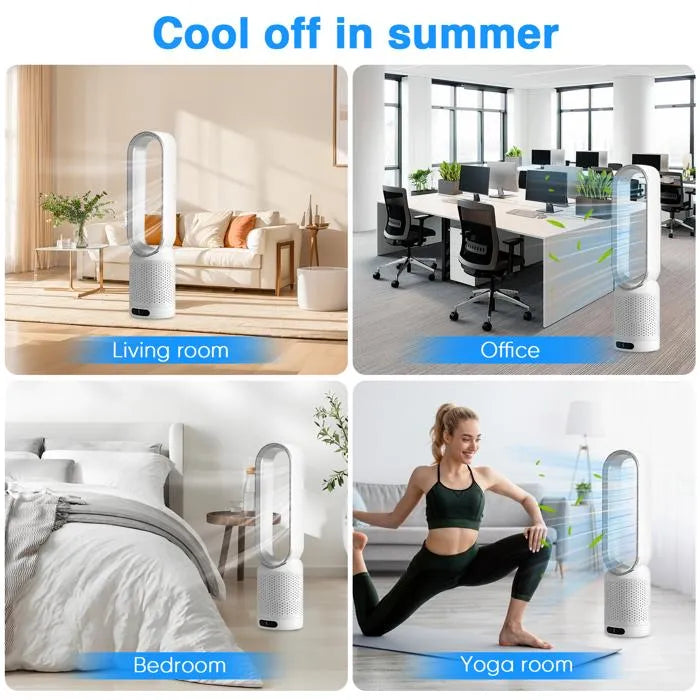 Ventilateur Colonne Sans Pales – 8 Vitesses – 30 dB