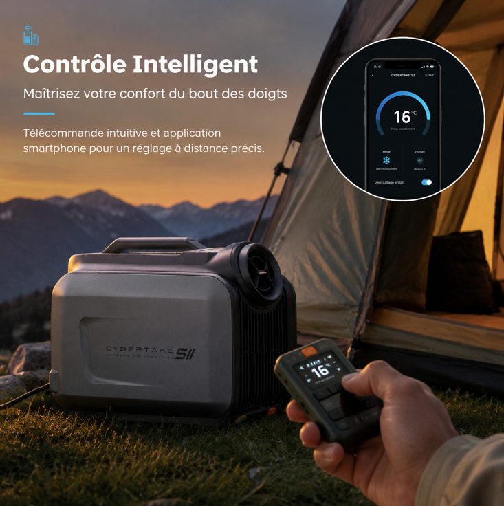 Climatiseur Mobile CYBERTAKE S2 Pro – Froid & Chaud – 5100 BTU