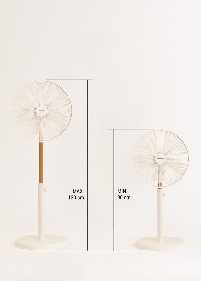 Ventilateur sur pied oscillant de style rétro 50 W -