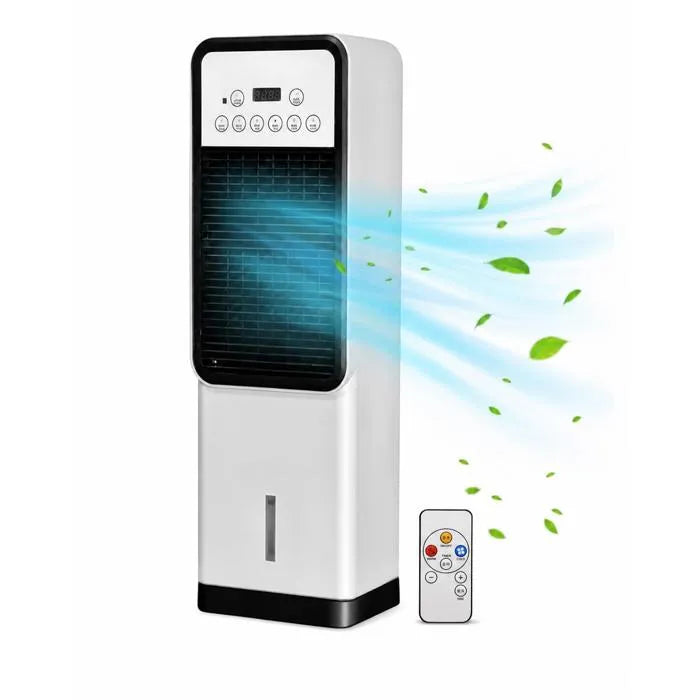 Climatiseur Mobile Portable Refroidisseur d'air avec Réservoir 5L 3 Vitesse Refroidisseur par évaporation avec Télécommande,Blanc